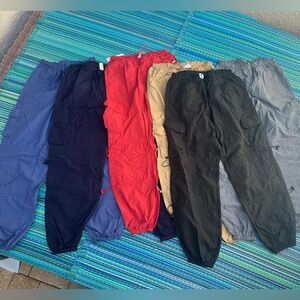 Lot Of Six(6) Halara Mid Rise Drawstring Multi Pockets Casual Cargo Joggers Sm